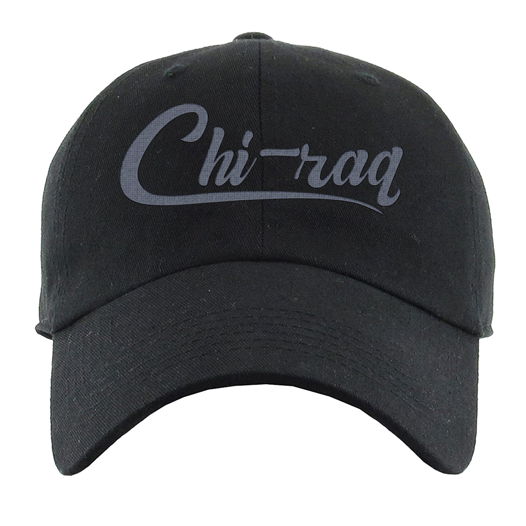 Midnight Navy Metallic Silver 11s Dad Hat | Chiraq, Black