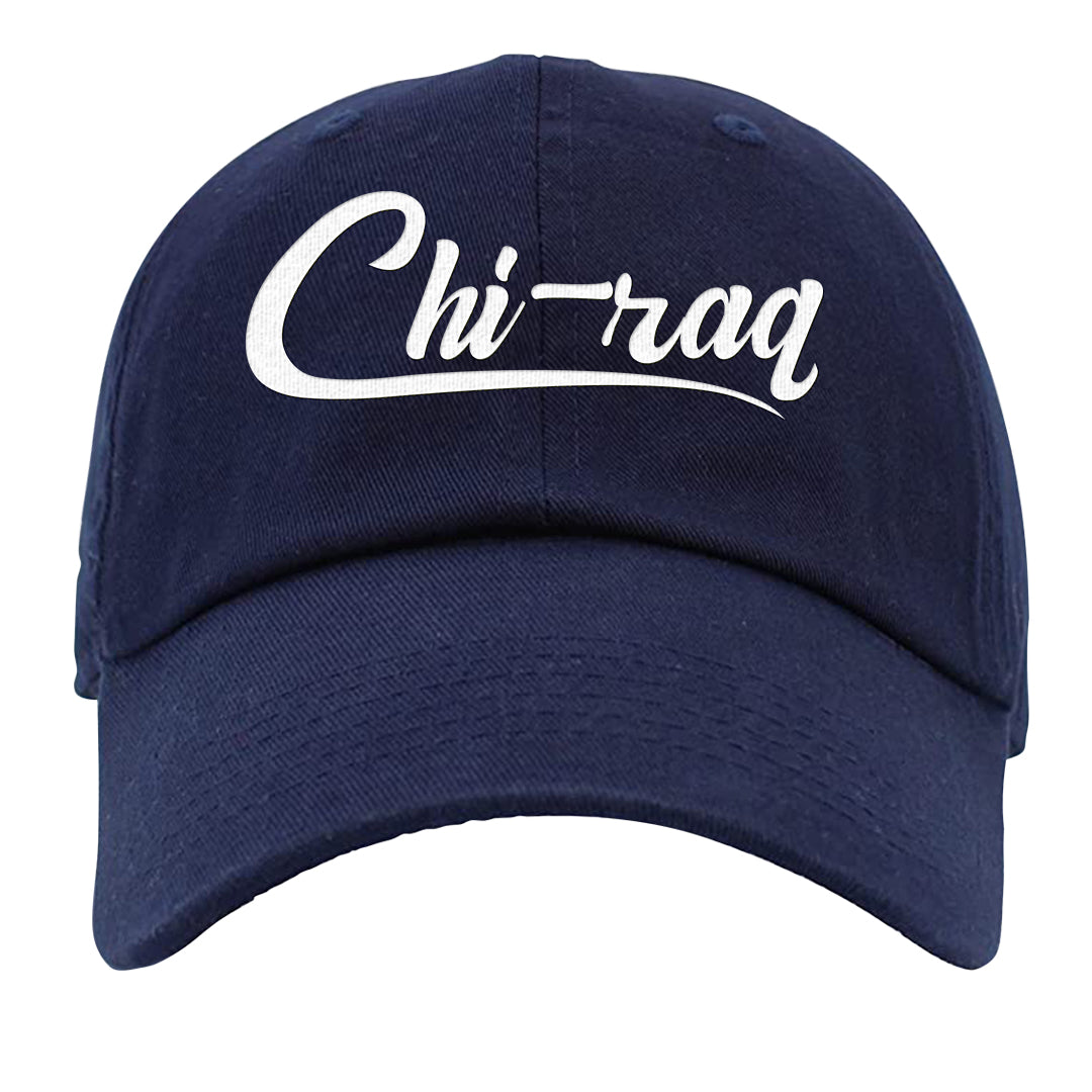 Midnight Navy Metallic Silver 11s Dad Hat | Chiraq, Navy Blue
