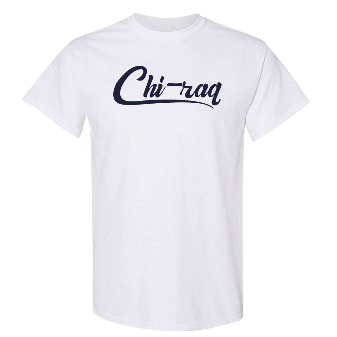 Midnight Navy Metallic Silver 11s T Shirt | Chiraq, White