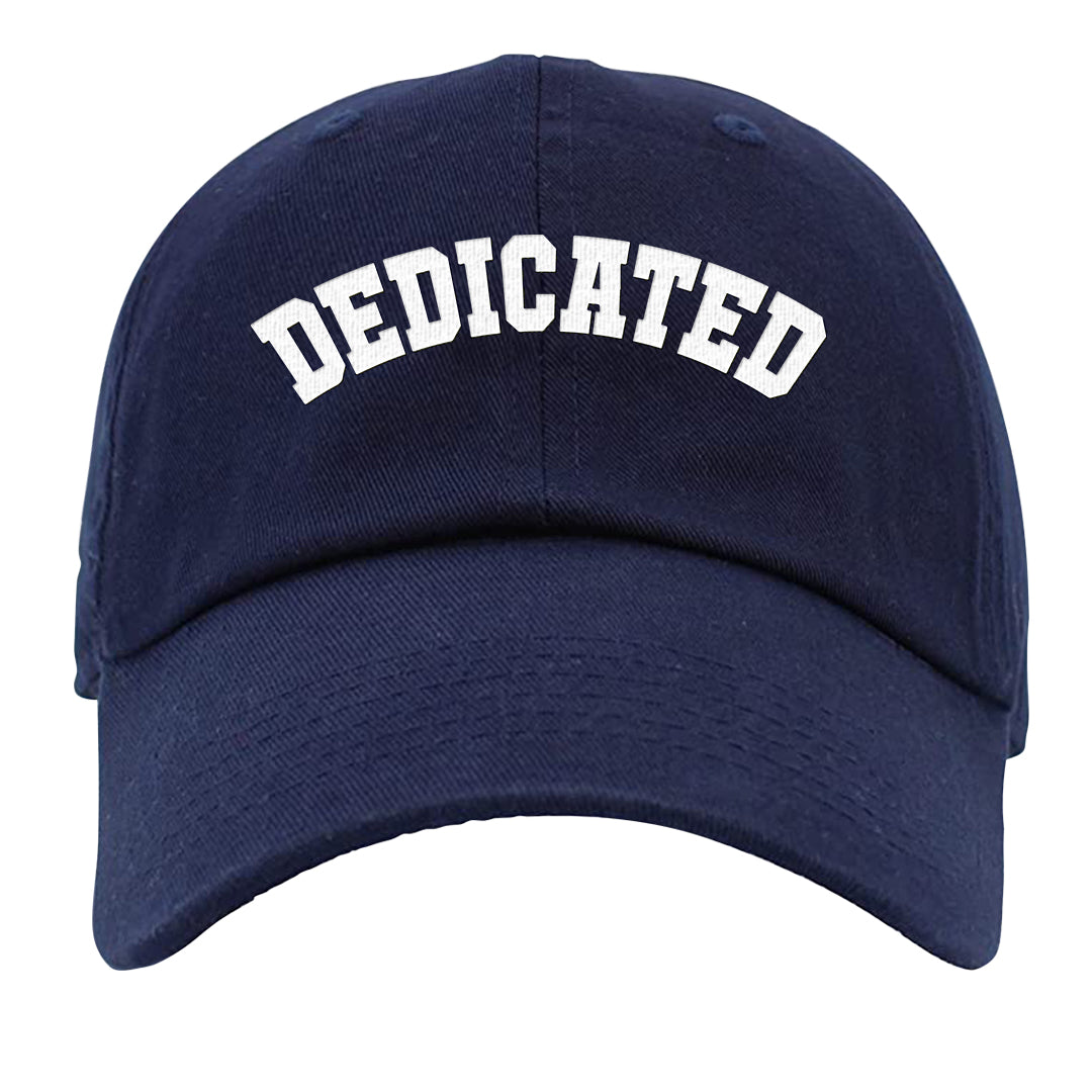 Midnight Navy Metallic Silver 11s Dad Hat | Dedicated, Navy Blue