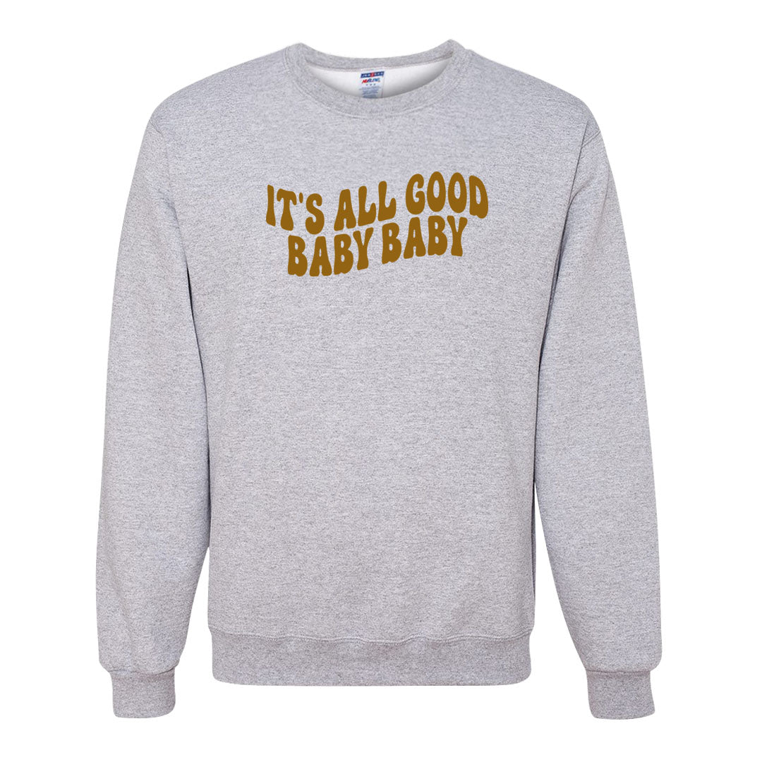 Black Gold Taxi 12s Crewneck Sweatshirt | All Good Baby, Ash