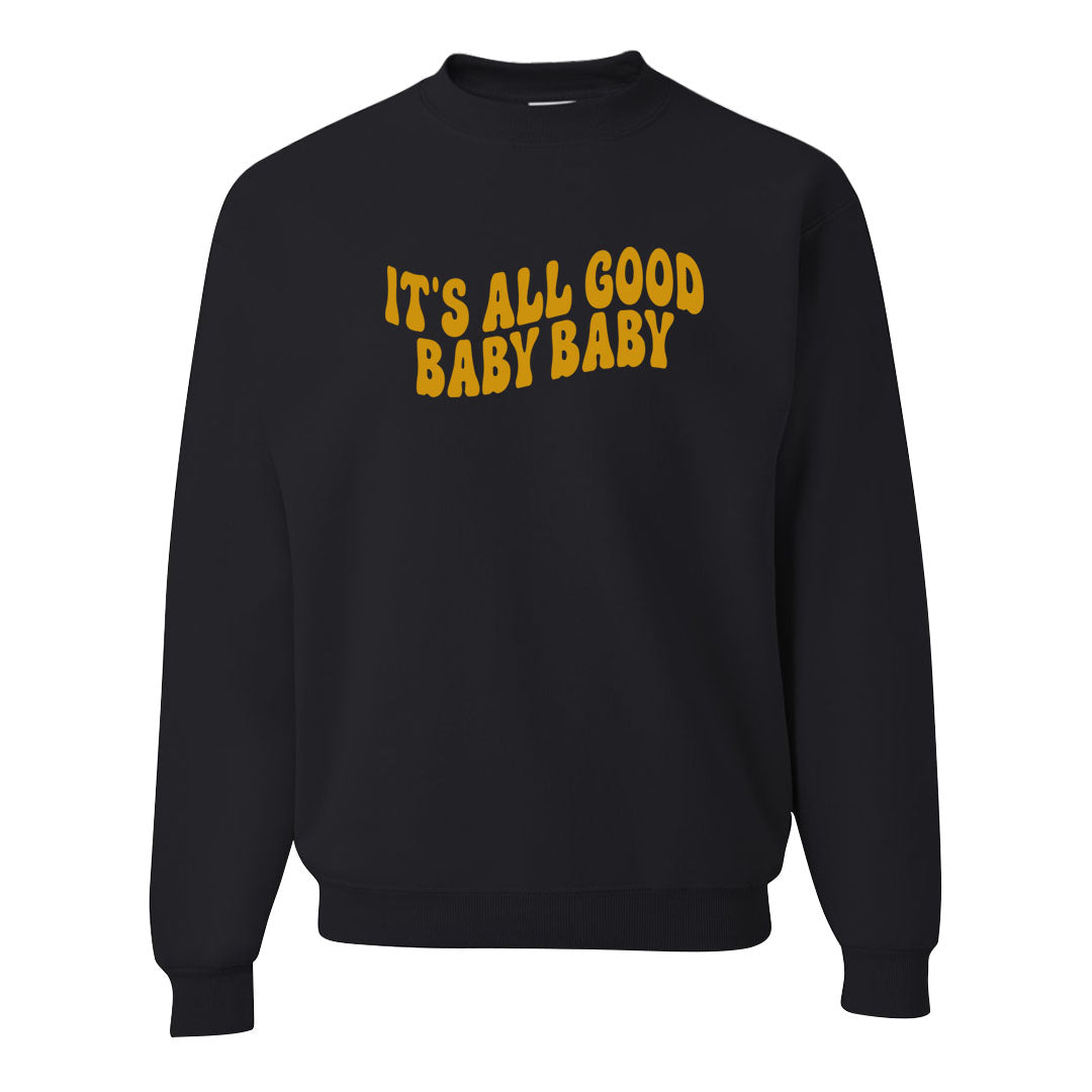 Black Gold Taxi 12s Crewneck Sweatshirt | All Good Baby, Black