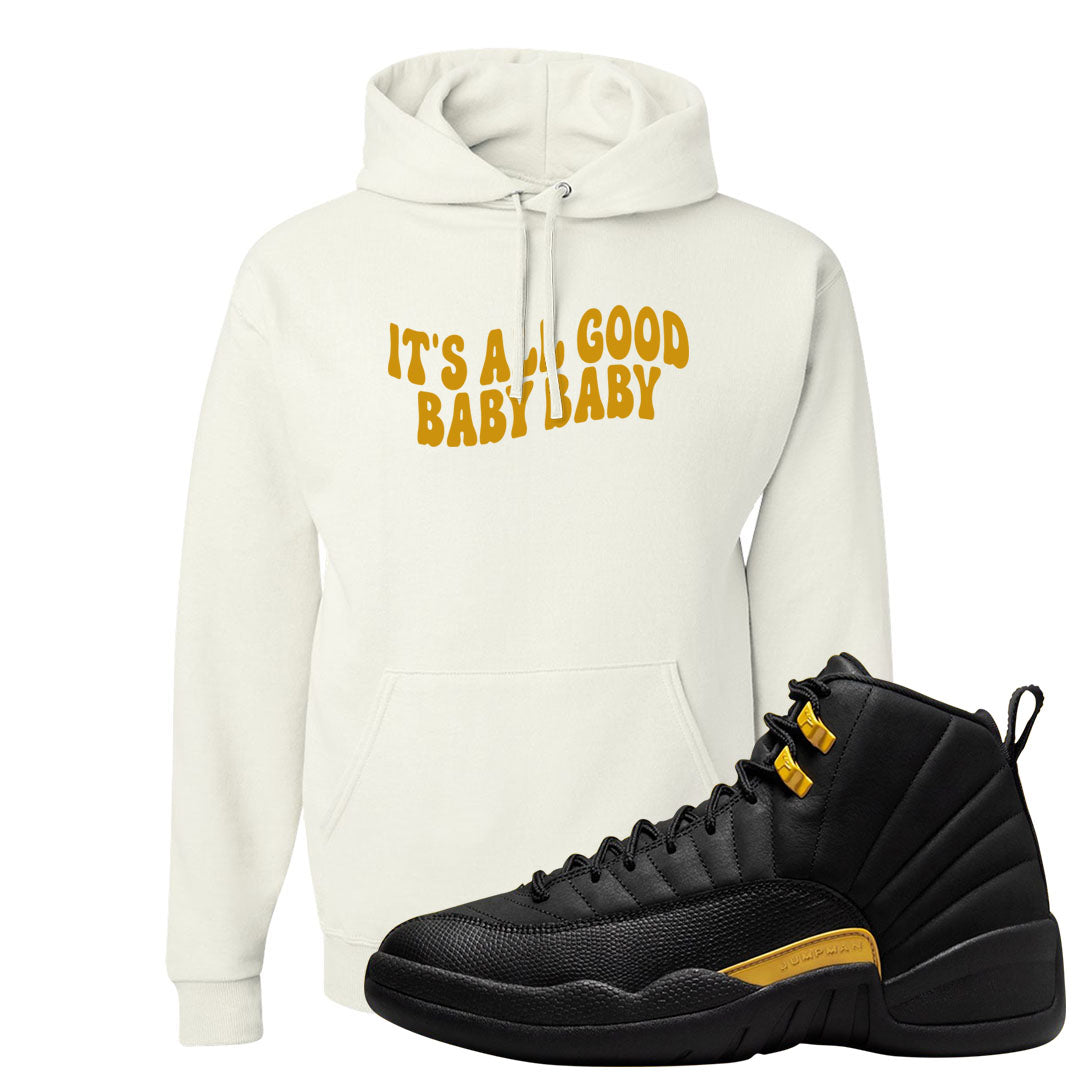 Black Gold Taxi 12s Hoodie | All Good Baby, White