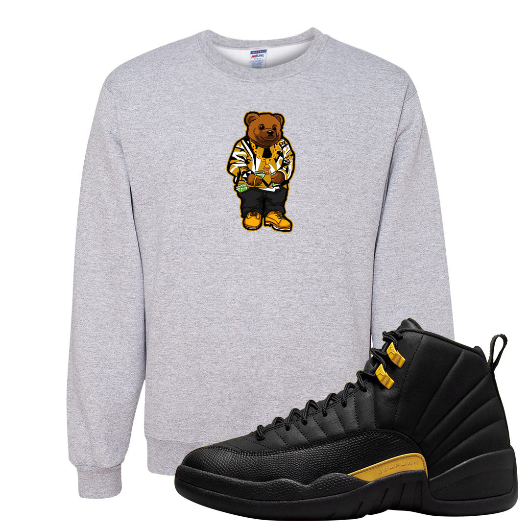 Black Gold Taxi 12s Crewneck Sweatshirt | Sweater Bear, Ash