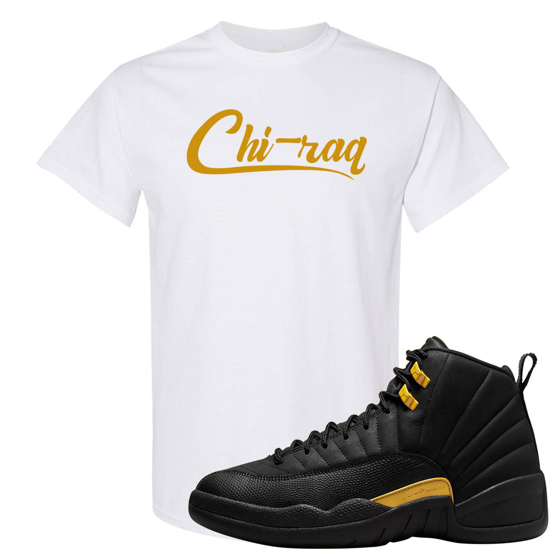 Black Gold Taxi 12s T Shirt | Chiraq, White