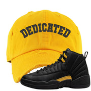 Black Gold Taxi 12s Distressed Dad Hat | Dedicated, Gold