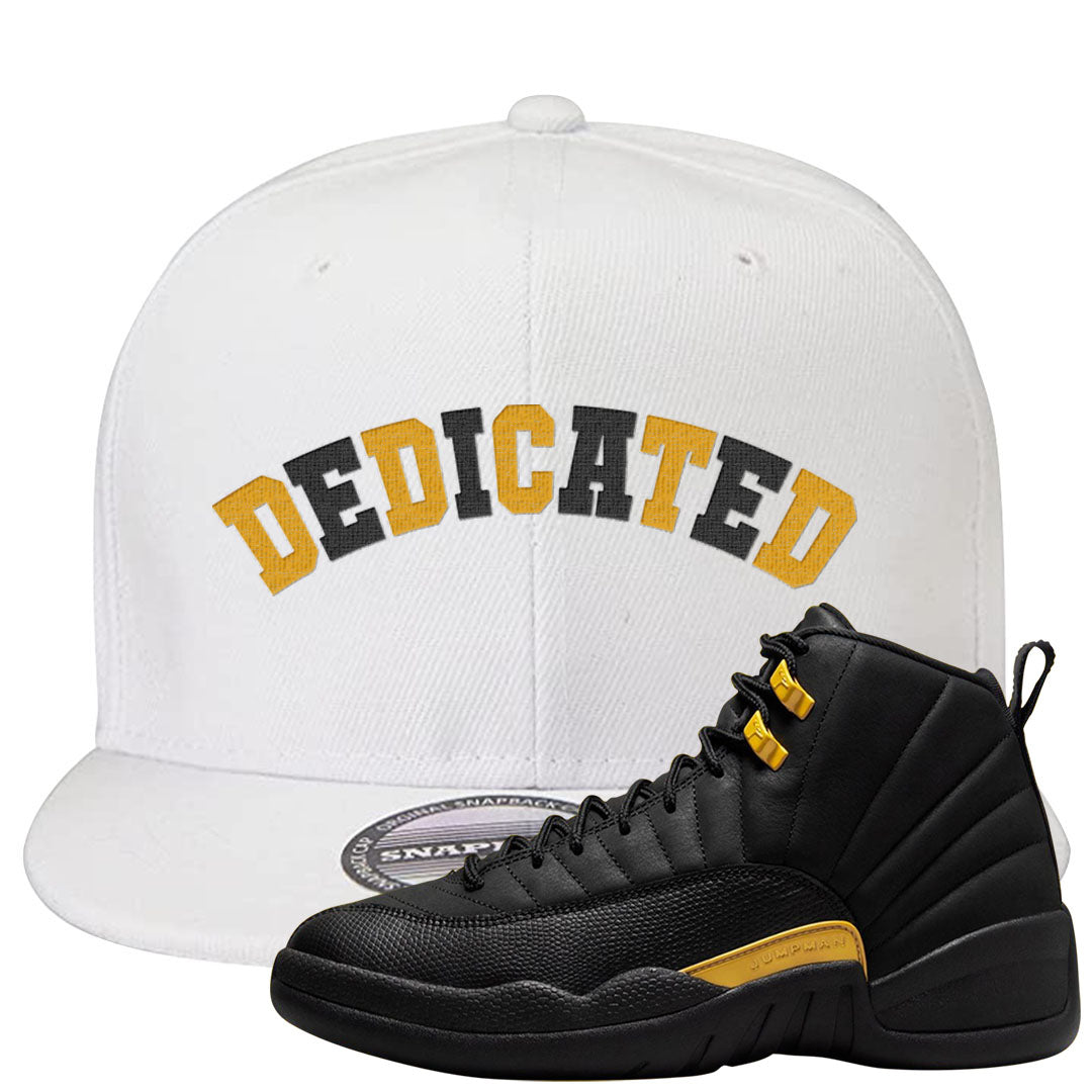 Black Gold Taxi 12s Snapback Hat | Dedicated, White