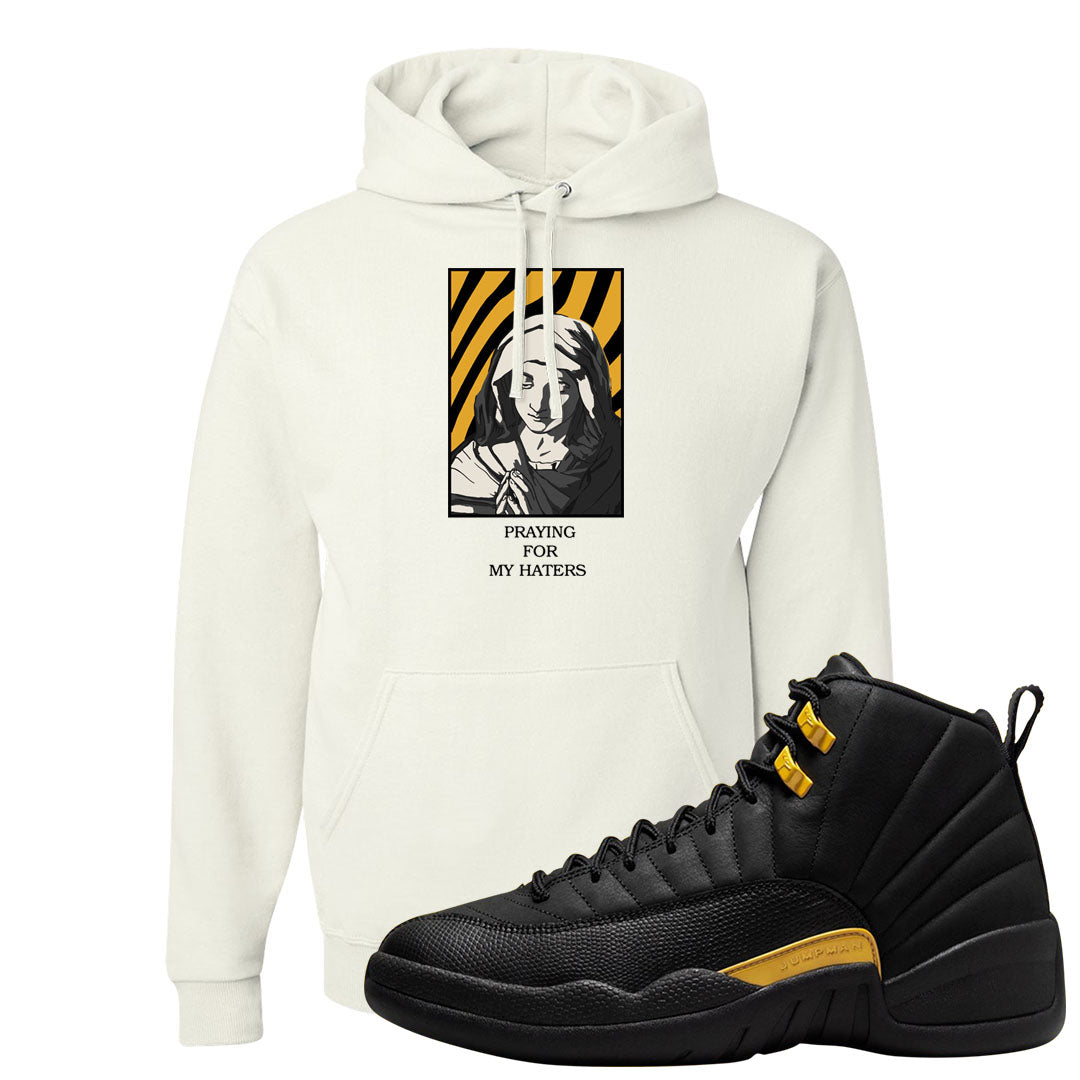 Black Gold Taxi 12s Hoodie | God Told Me, White