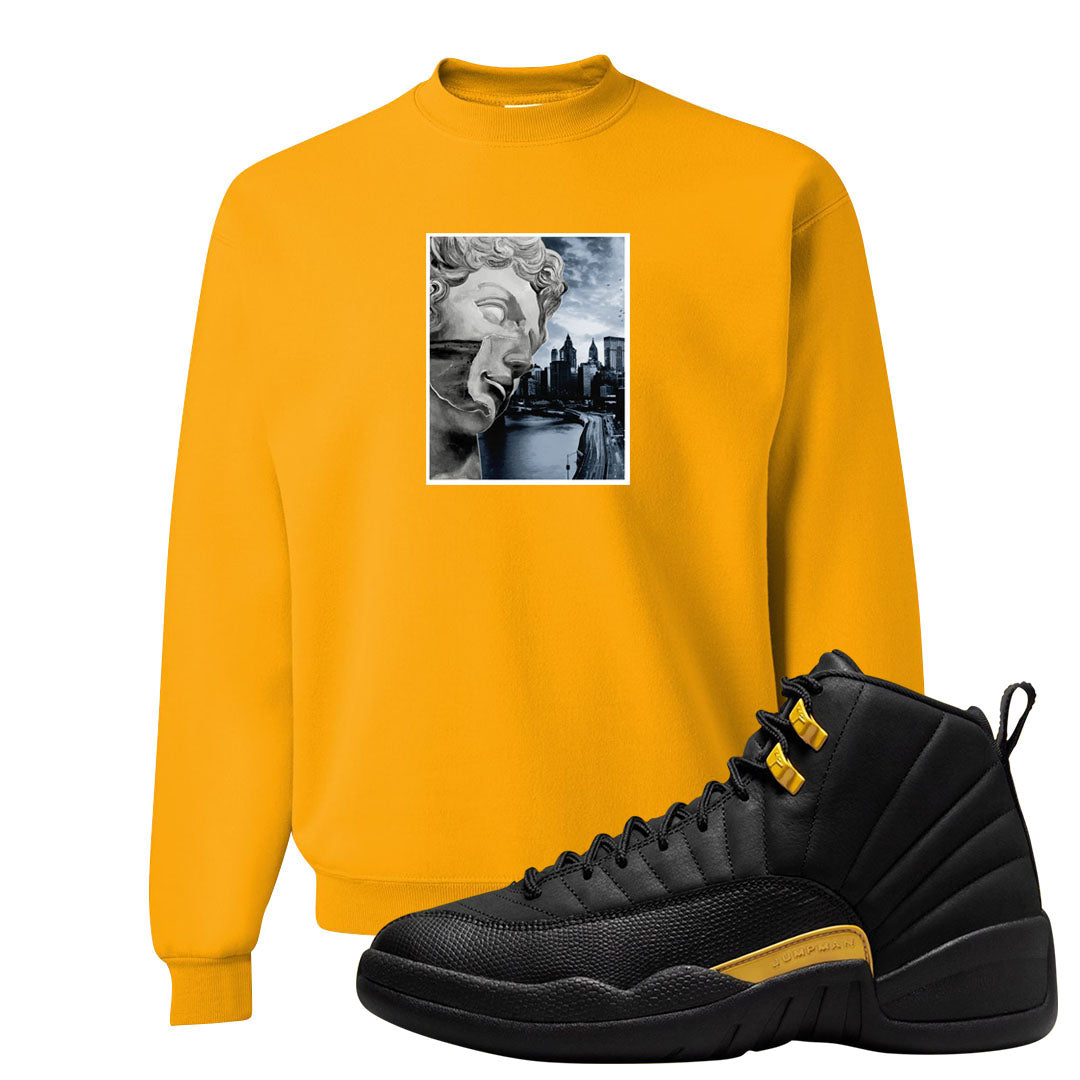 Black Gold Taxi 12s Crewneck Sweatshirt | Miguel, Gold