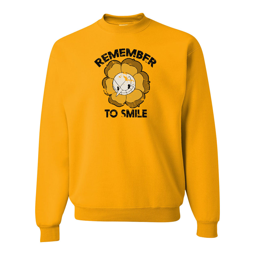 Black Gold Taxi 12s Crewneck Sweatshirt | Remember To Smile, Gold