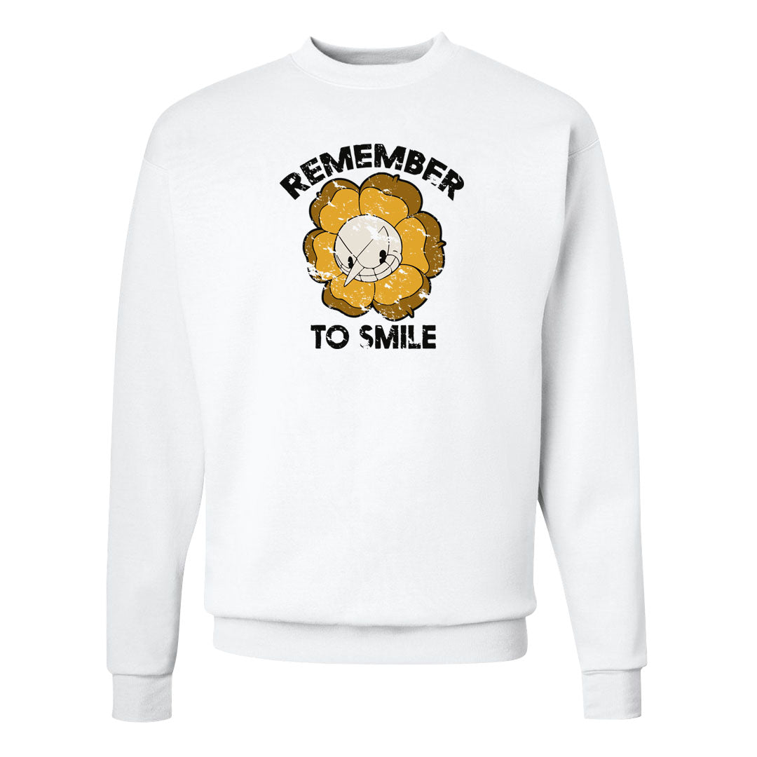 Black Gold Taxi 12s Crewneck Sweatshirt | Remember To Smile, White