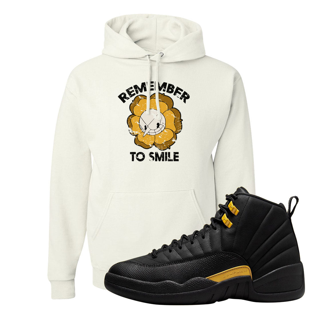 Black Gold Taxi 12s Hoodie | Remember To Smile, White