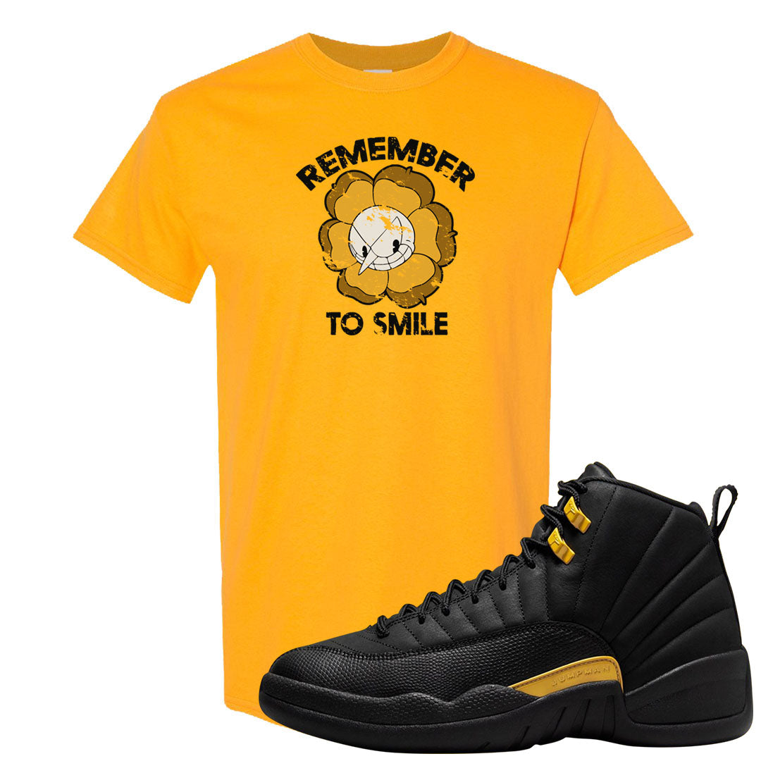 Black Gold Taxi 12s T Shirt | Remember To Smile, Gold
