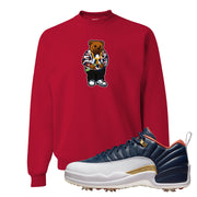 Midnight Navy Golf 12s Crewneck Sweatshirt | Sweater Bear, Red