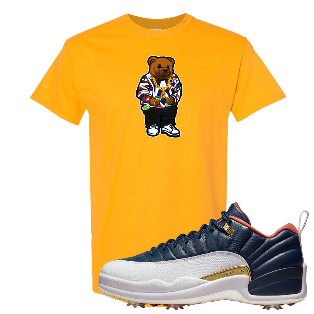 Midnight Navy Golf 12s T Shirt | Sweater Bear, Gold