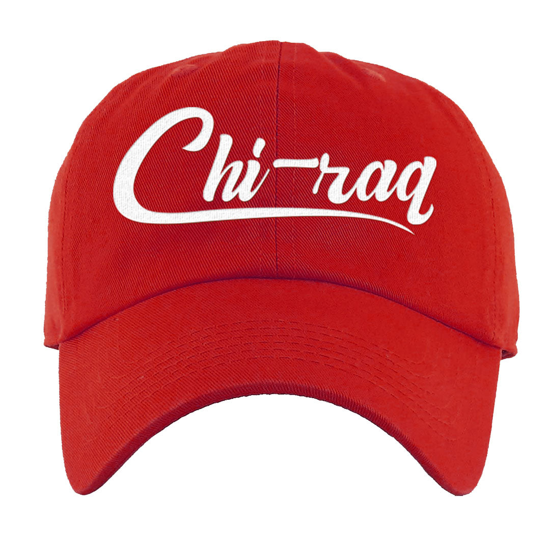 Midnight Navy Golf 12s Dad Hat | Chiraq, Red
