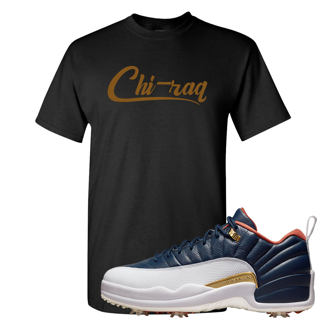 Midnight Navy Golf 12s T Shirt | Chiraq, Black
