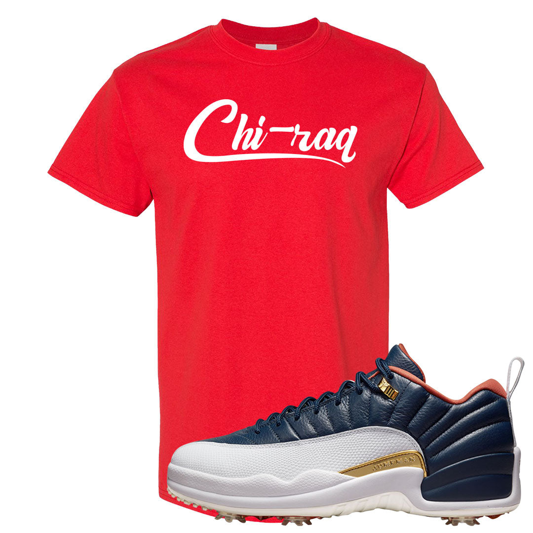 Midnight Navy Golf 12s T Shirt | Chiraq, Red