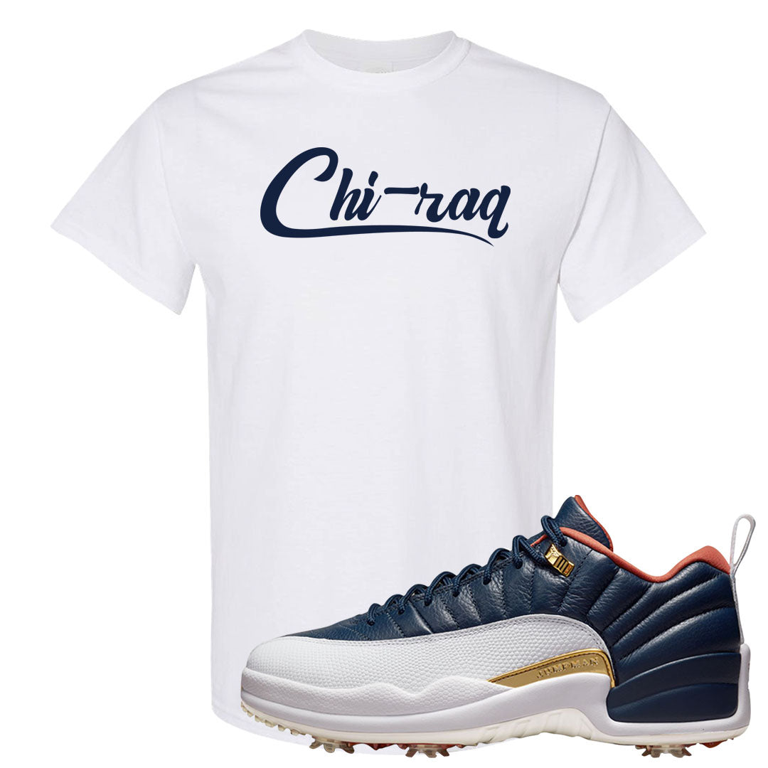 Midnight Navy Golf 12s T Shirt | Chiraq, White