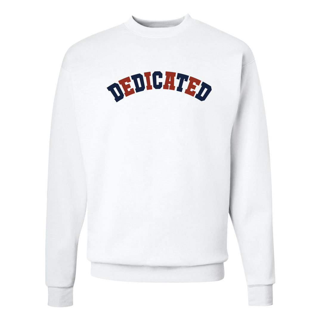 Midnight Navy Golf 12s Crewneck Sweatshirt | Dedicated, White