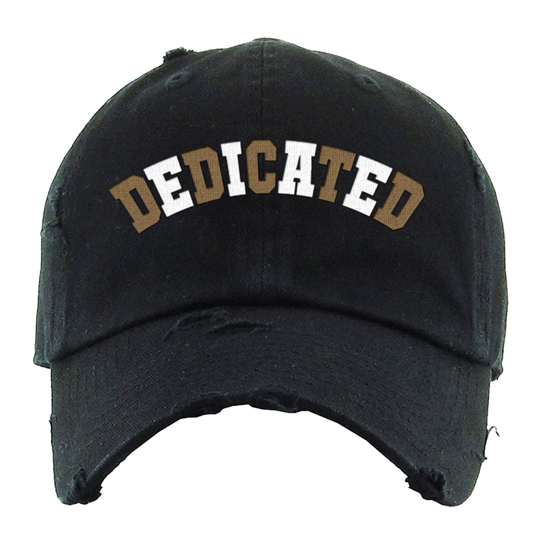 Midnight Navy Golf 12s Distressed Dad Hat | Dedicated, Black