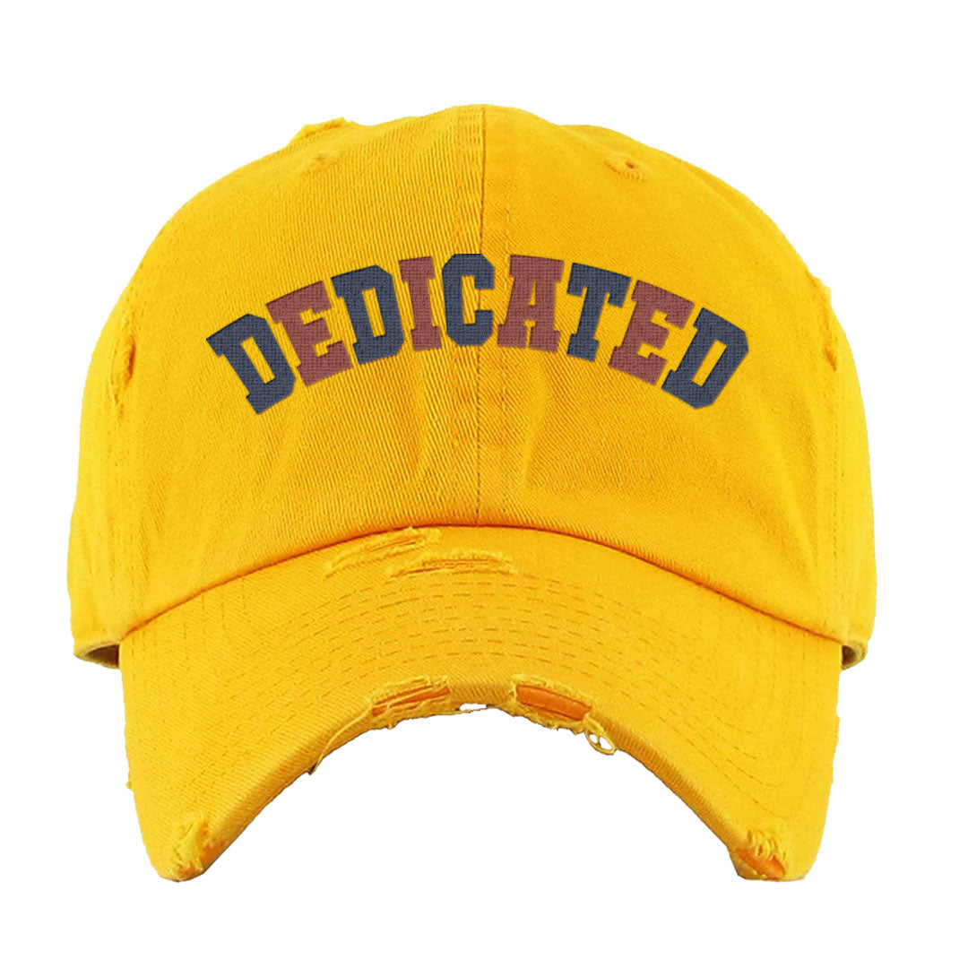 Midnight Navy Golf 12s Distressed Dad Hat | Dedicated, Gold