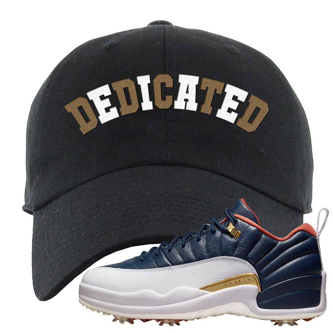 Midnight Navy Golf 12s Dad Hat | Dedicated, Black