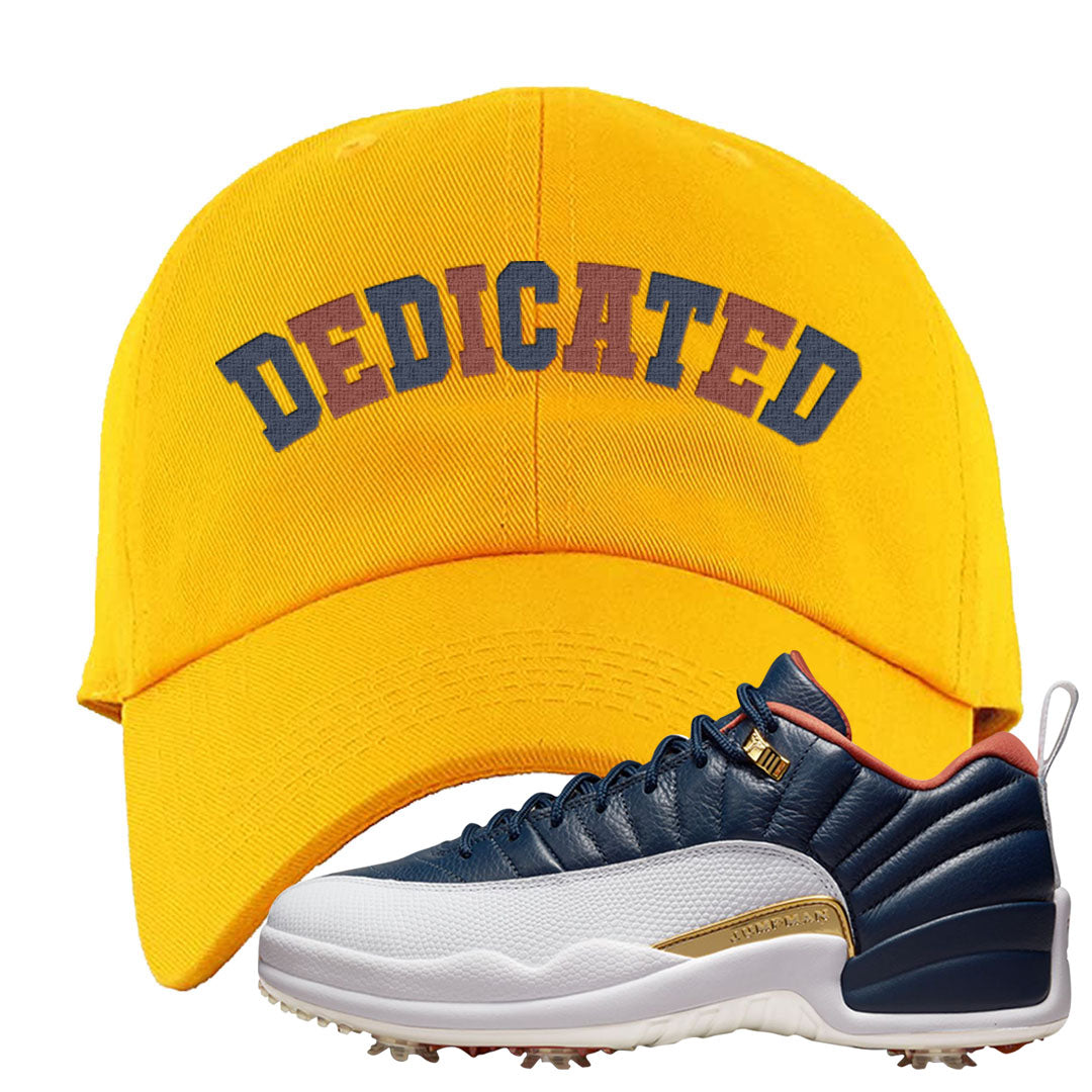 Midnight Navy Golf 12s Dad Hat | Dedicated, Gold