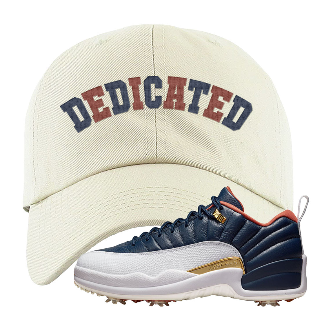 Midnight Navy Golf 12s Dad Hat | Dedicated, White