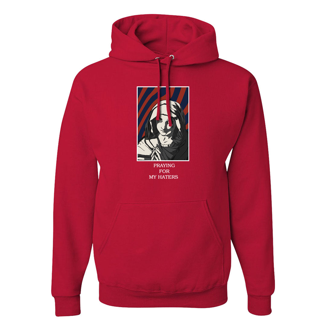 Midnight Navy Golf 12s Hoodie | God Told Me, Red