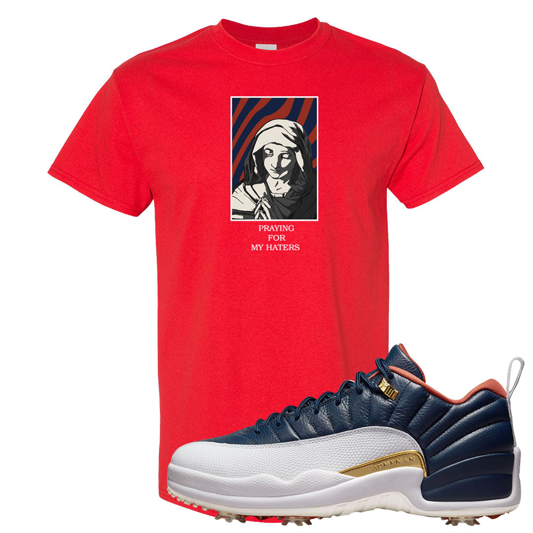 Midnight Navy Golf 12s T Shirt | God Told Me, Red