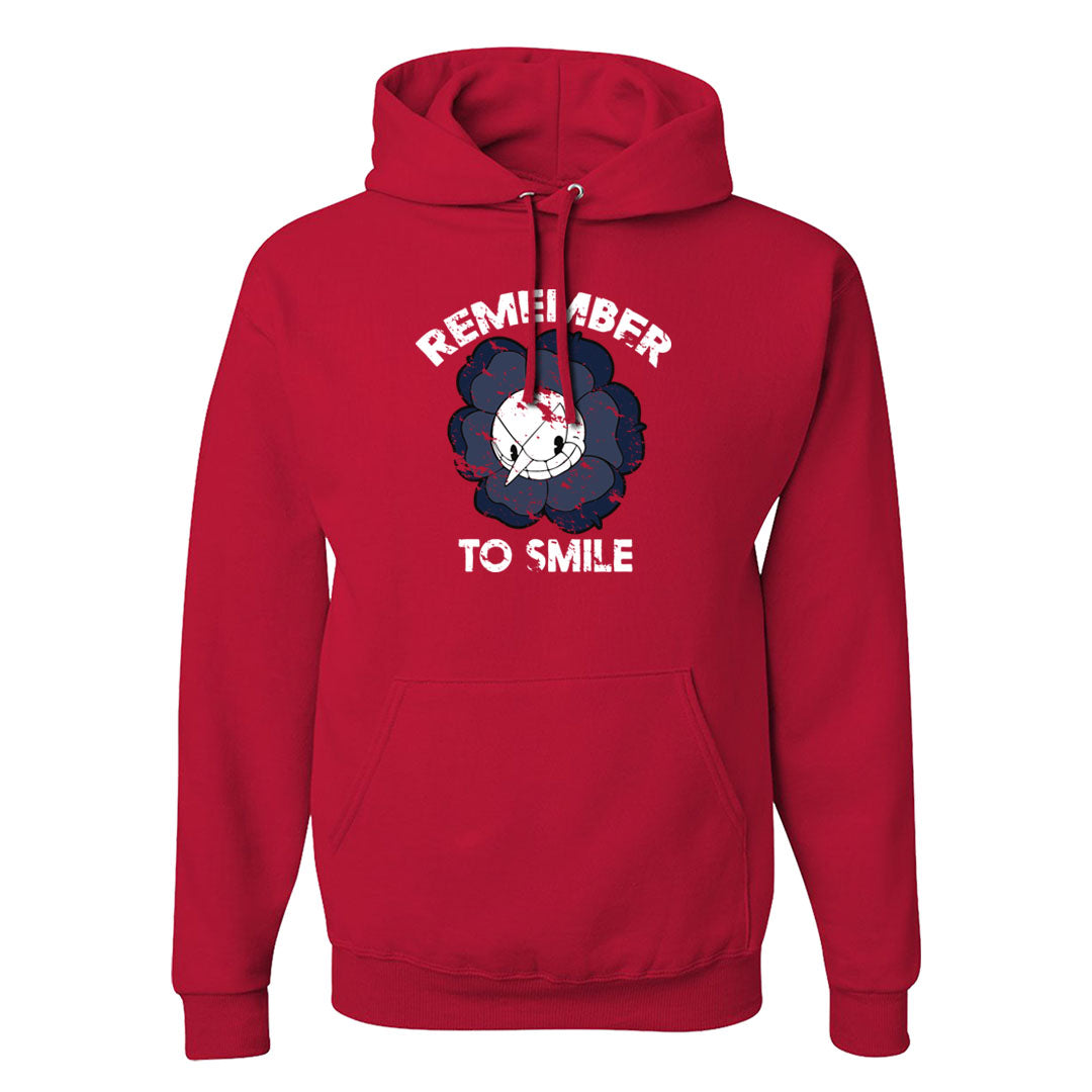 Midnight Navy Golf 12s Hoodie | Remember To Smile, Red
