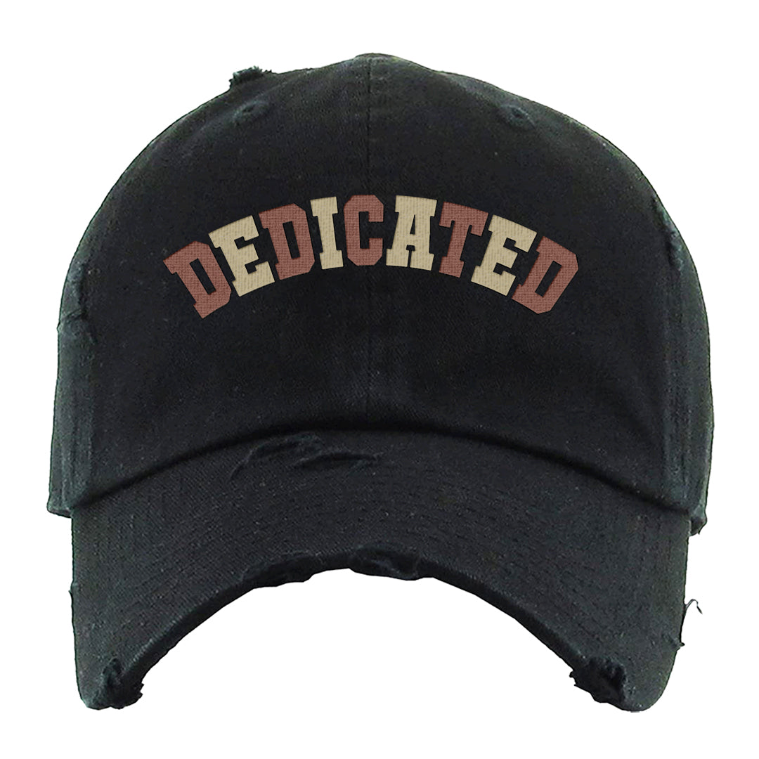 Muslin Black Burnt Sunrise 12s Distressed Dad Hat | Dedicated, Black