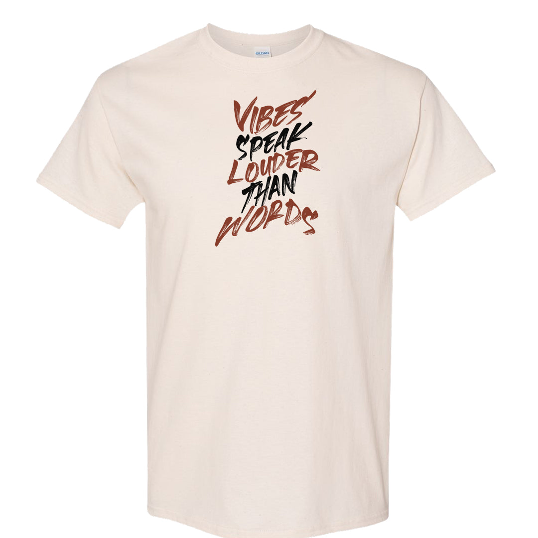 Muslin Black Burnt Sunrise 12s T Shirt | Vibes Speak Louder Than Words, Natural