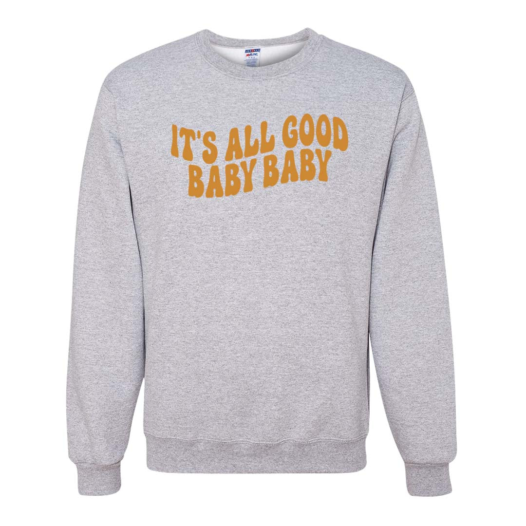 White Black Taxi 12s Crewneck Sweatshirt | All Good Baby, Ash
