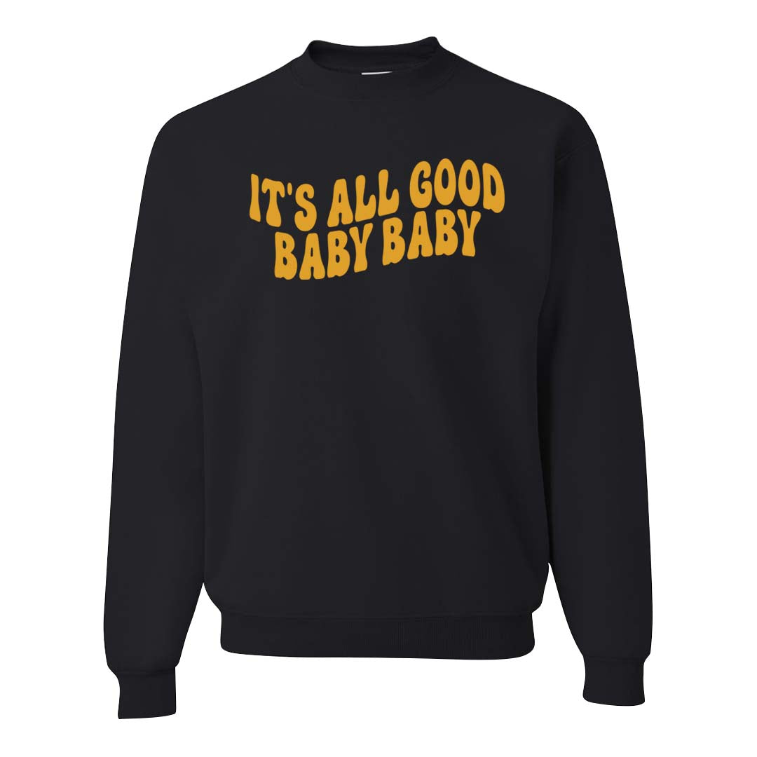 White Black Taxi 12s Crewneck Sweatshirt | All Good Baby, Black