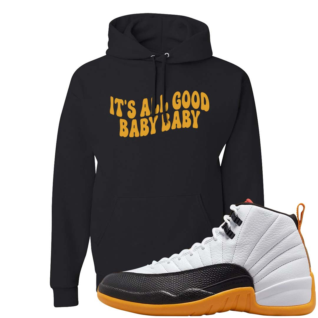 White Black Taxi 12s Hoodie | All Good Baby, Black