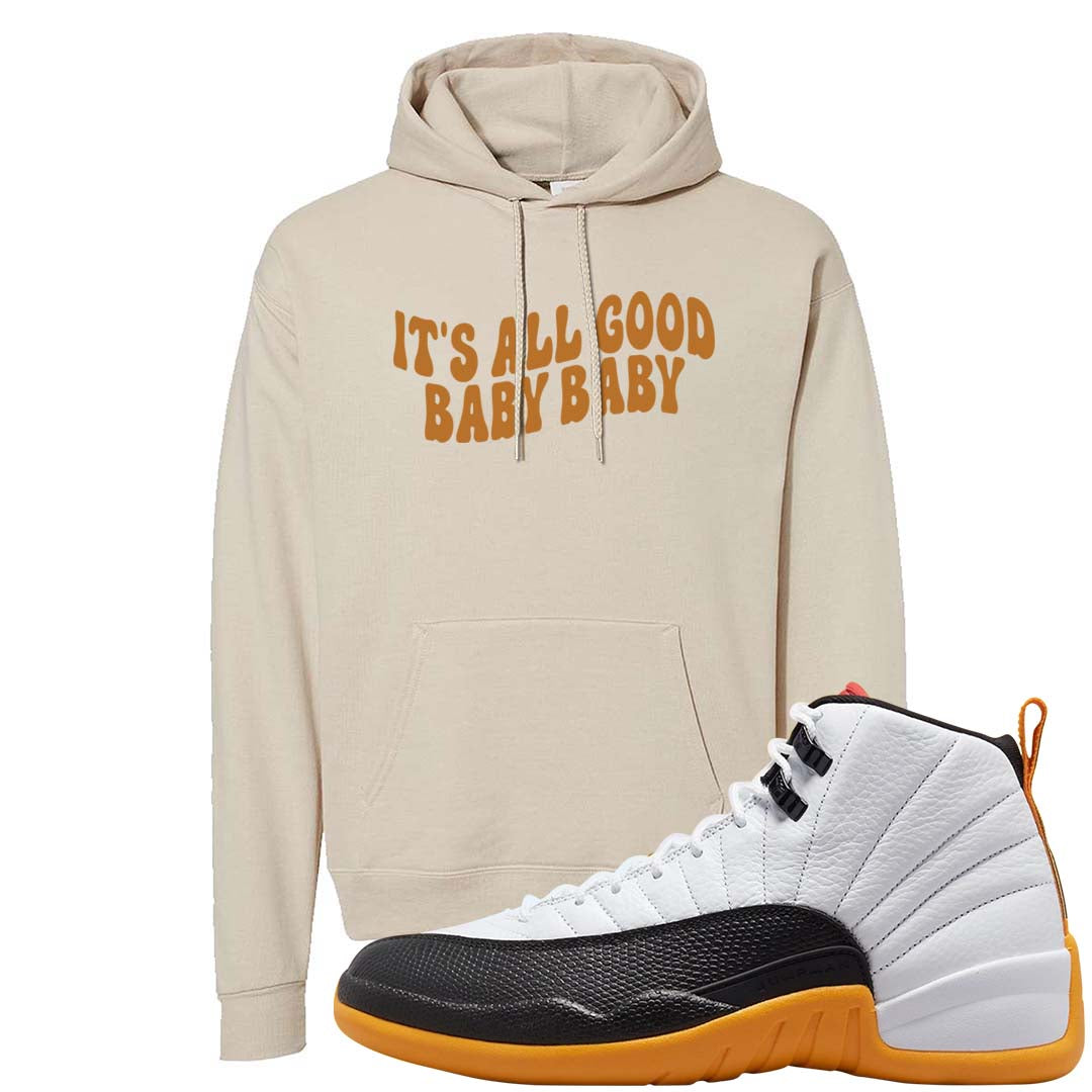 White Black Taxi 12s Hoodie | All Good Baby, Sand