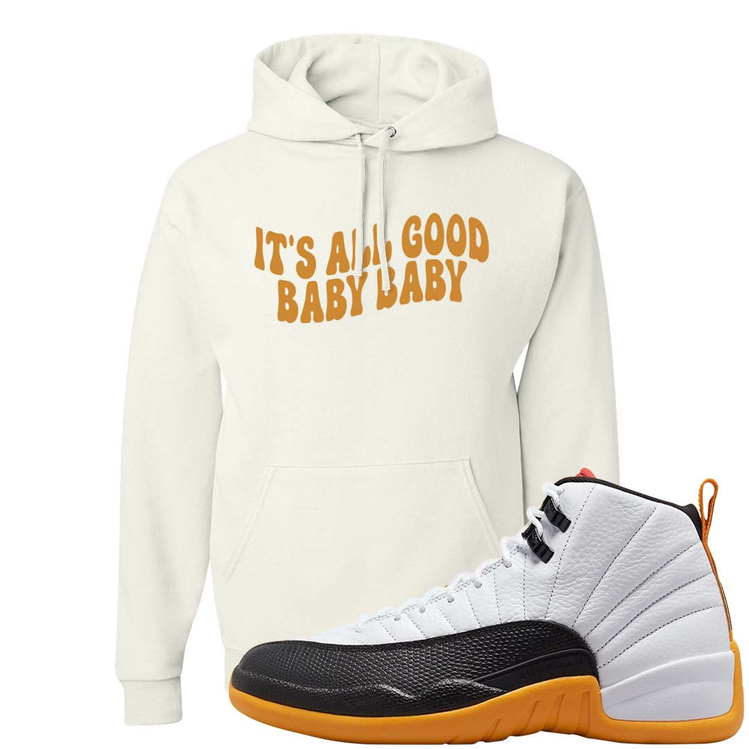 White Black Taxi 12s Hoodie | All Good Baby, White