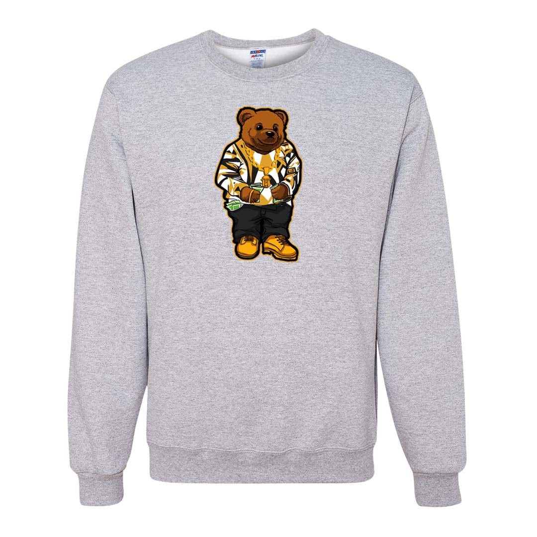 White Black Taxi 12s Crewneck Sweatshirt | Sweater Bear, Ash
