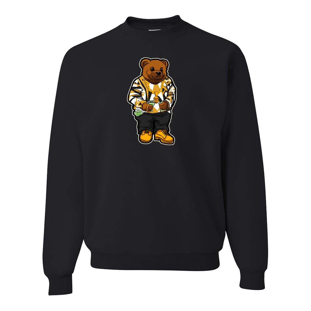 White Black Taxi 12s Crewneck Sweatshirt | Sweater Bear, Black