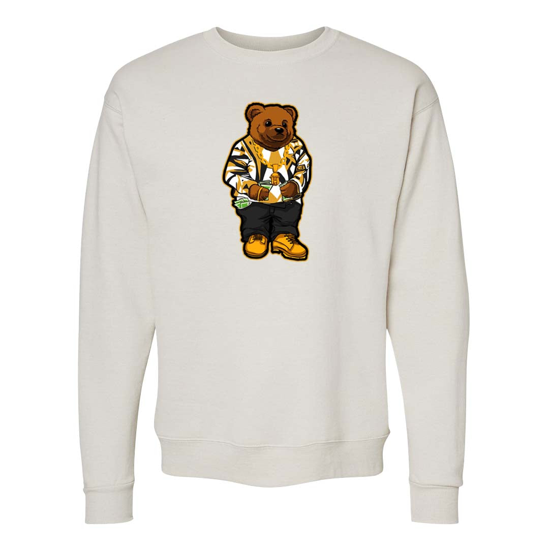 White Black Taxi 12s Crewneck Sweatshirt | Sweater Bear, Sand