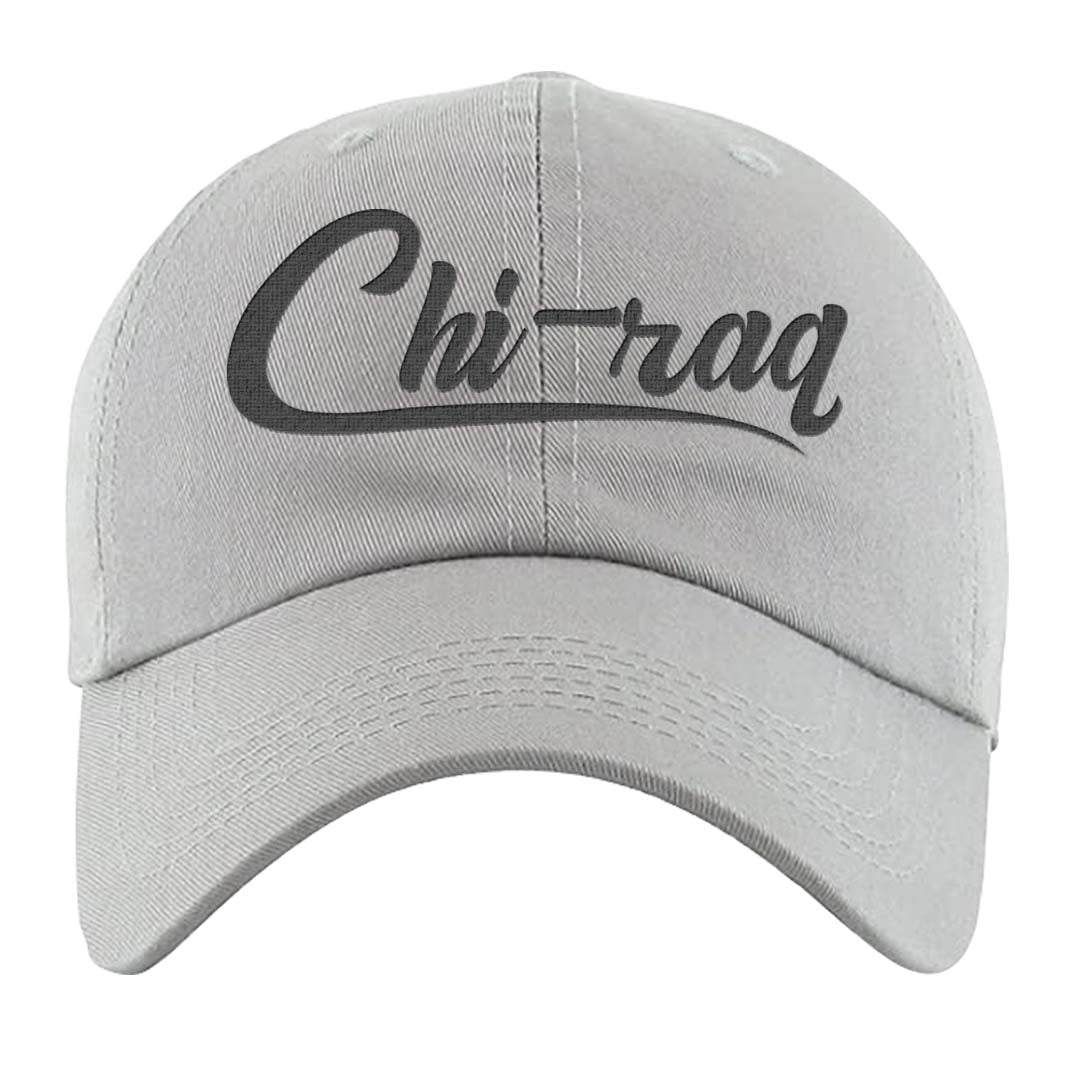 White Black Taxi 12s Dad Hat | Chiraq, Light Gray