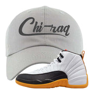 White Black Taxi 12s Dad Hat | Chiraq, Light Gray