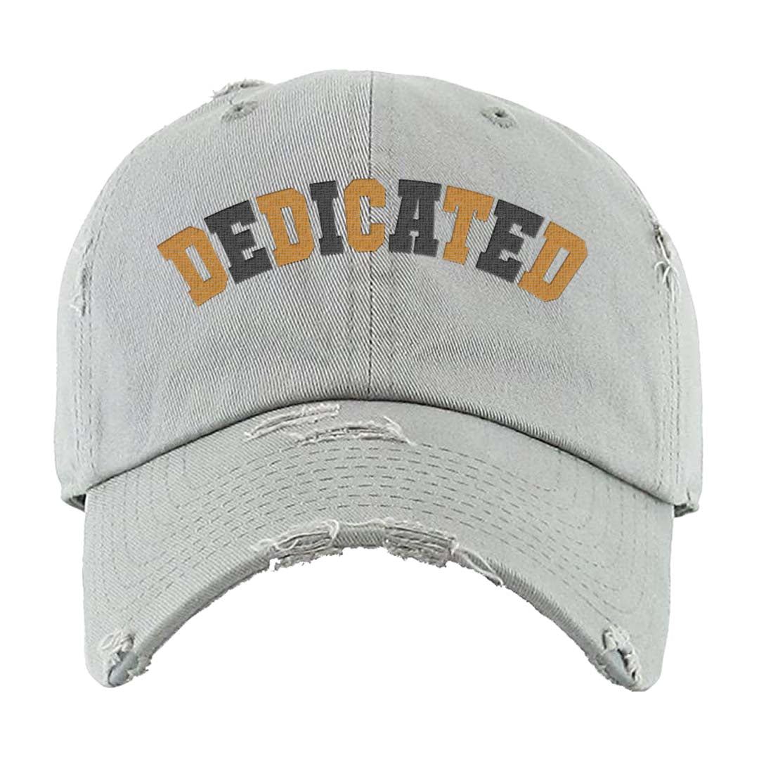 White Black Taxi 12s Distressed Dad Hat | Dedicated, Light Gray