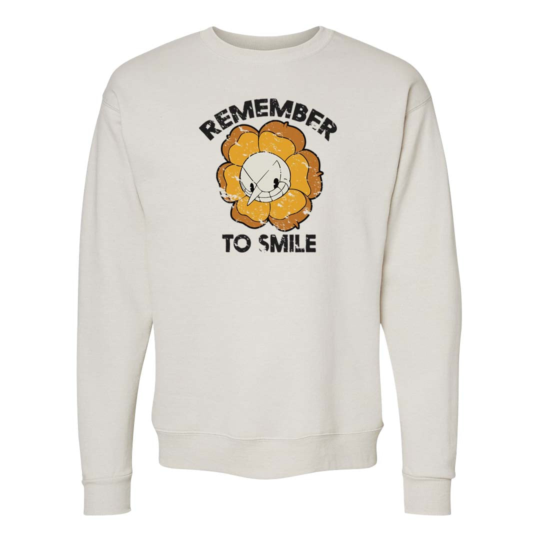 White Black Taxi 12s Crewneck Sweatshirt | Remember To Smile, Sand