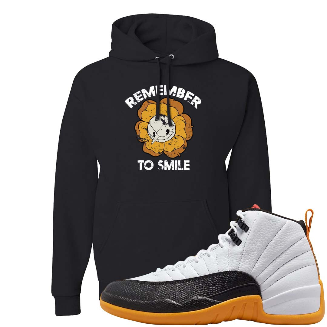 White Black Taxi 12s Hoodie | Remember To Smile, Black