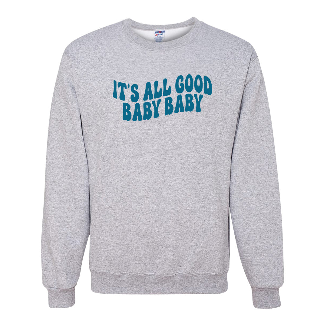 Black University Blue 13s Crewneck Sweatshirt | All Good Baby, Ash