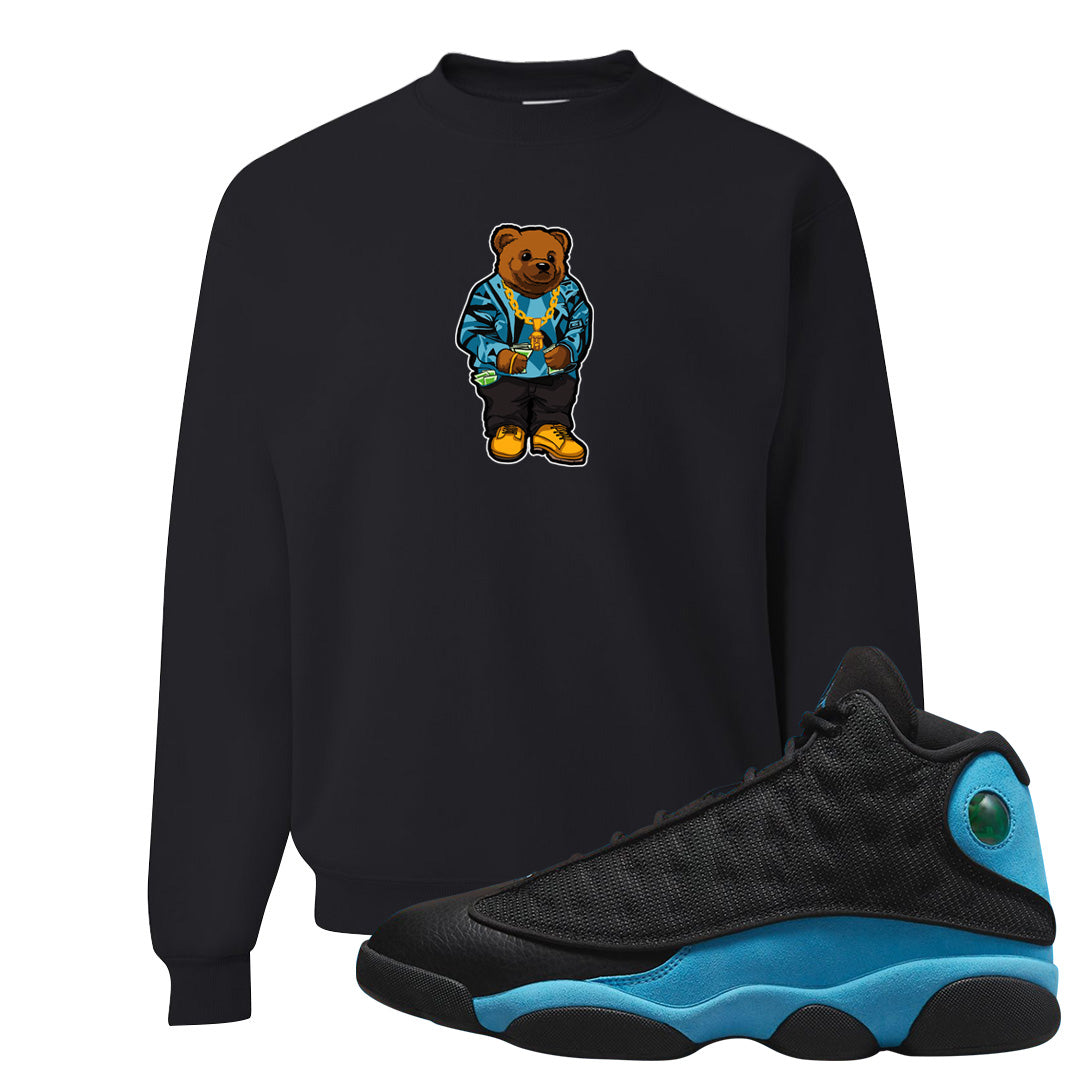 Black University Blue 13s Crewneck Sweatshirt | Sweater Bear, Black