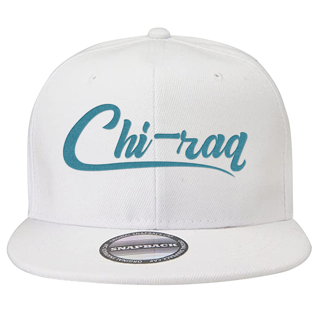 Black University Blue 13s Snapback Hat | Chiraq, White